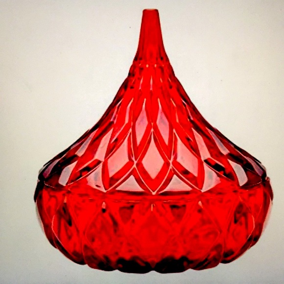 Huge Godinger Red Heavy Crystal Candy Dish NeverUsed - Picture 2 of 5